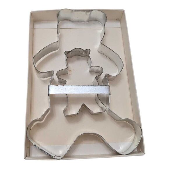 Teddy Bear Metal Cookie Cutter 19cm Boxed By Fox Run‎ Vintage Retro Made In USA - Picture 4 of 4